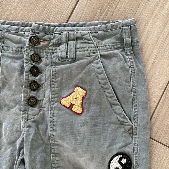 Anthropologie Pilcro the Wanderer Utility Patches Pants Size 26 Embroidered - Picture 5 of 9